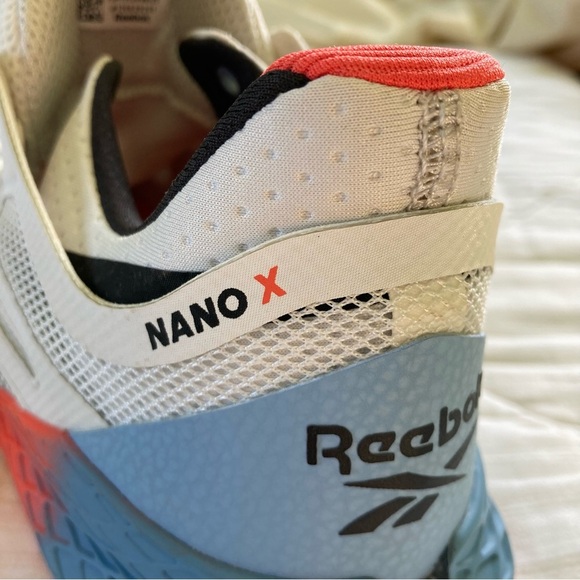 Reebok Nano X Tennis Cross Training Running Shoe White Blue Orange (Size 9.5) - Picture 13 of 16